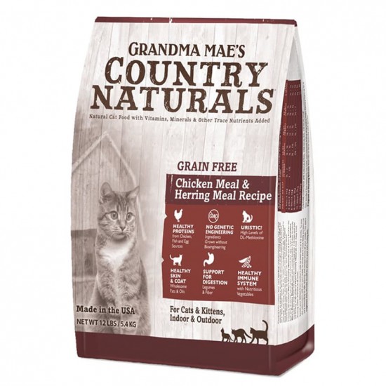 Country Naturals 無穀物雞肉鯡魚低敏感配方全貓糧
Country Naturals Grain Free Chicken Meal & Herring Meal Recipe