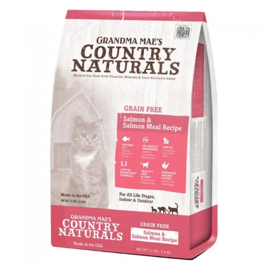 Country Naturals 無穀物三文魚低敏感配方全貓糧
Country Naturals Grain Free Salmon Meal Recipe