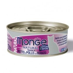 Monge 野生海洋系列-吞拿魚雞肉牛肉 80g