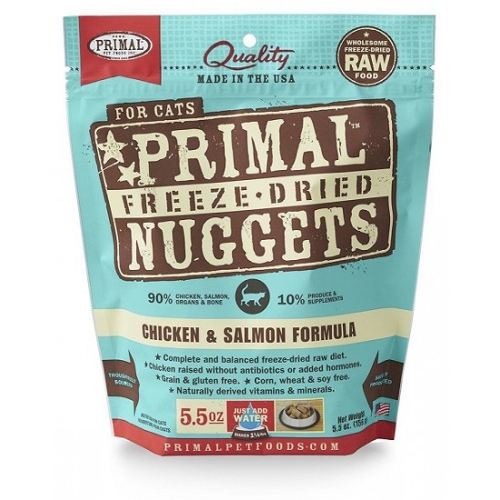 PRIMAL 冷凍脫水 - 雞肉三文魚配方 (貓) 14oz PRIMAL freeze dried nuggets Chicken & Salmon formula for cat