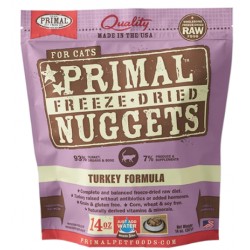PRIMAL 冷凍脫水 - 火雞配方 (貓) 14oz PRIMAL freeze dried nuggets Turkey Formula for cat