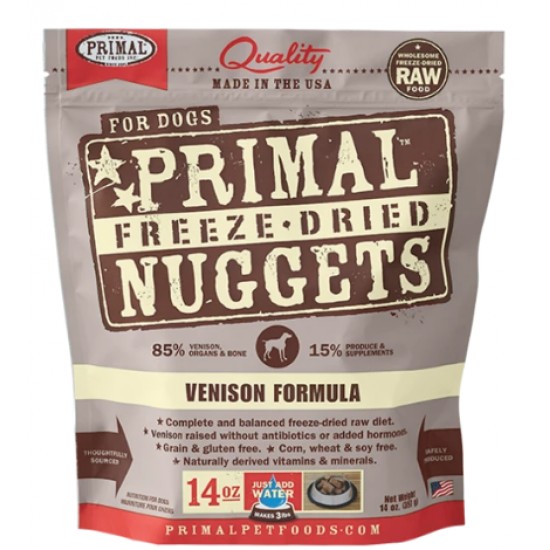 PRIMAL 冷凍脫水 - 鹿肉配方 (狗) 14oz PRIMAL freeze dried nuggets Venison formula for dog
