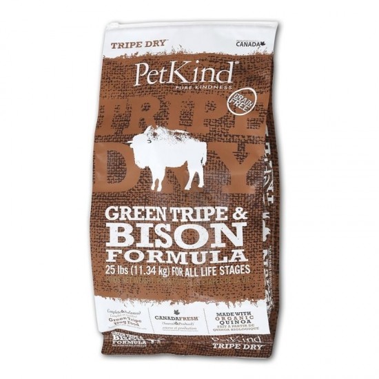 Petkind 無穀物牛及野牛草胃配方狗乾糧(6磅)