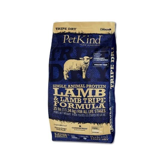 Petkind 無穀物單一羊草胃及羊肉配方狗乾糧(6磅)