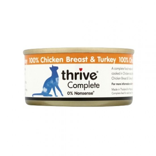 Thrive 雞肉 + 火雞罐 Chicken breast & Turkey 75g