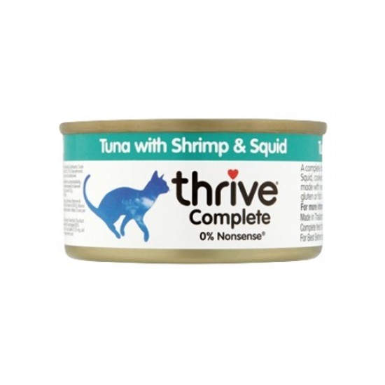 Thrive 吞拿魚 + 海蝦 + 墨魚 Tuna & Shrimp & Squid 75g